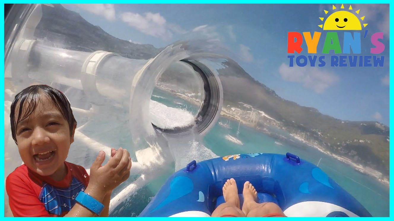 FAMILY FUN TRIP RollerCoaster Water Slide SPLASH PAD for kids Disney Cruise Fantasy AquaDuck