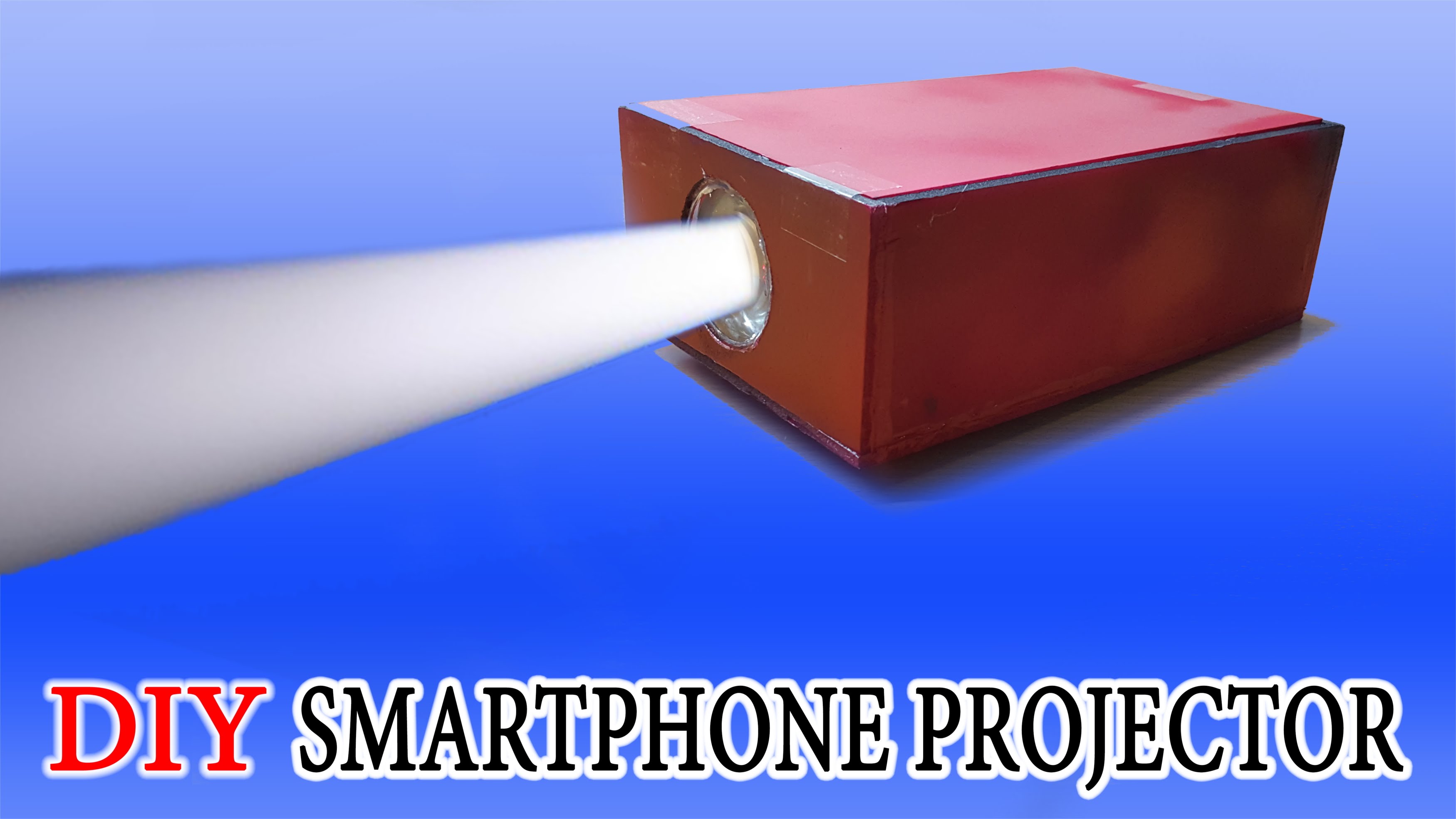 How To Make Smartphone Projector from Foam and magnifying glass