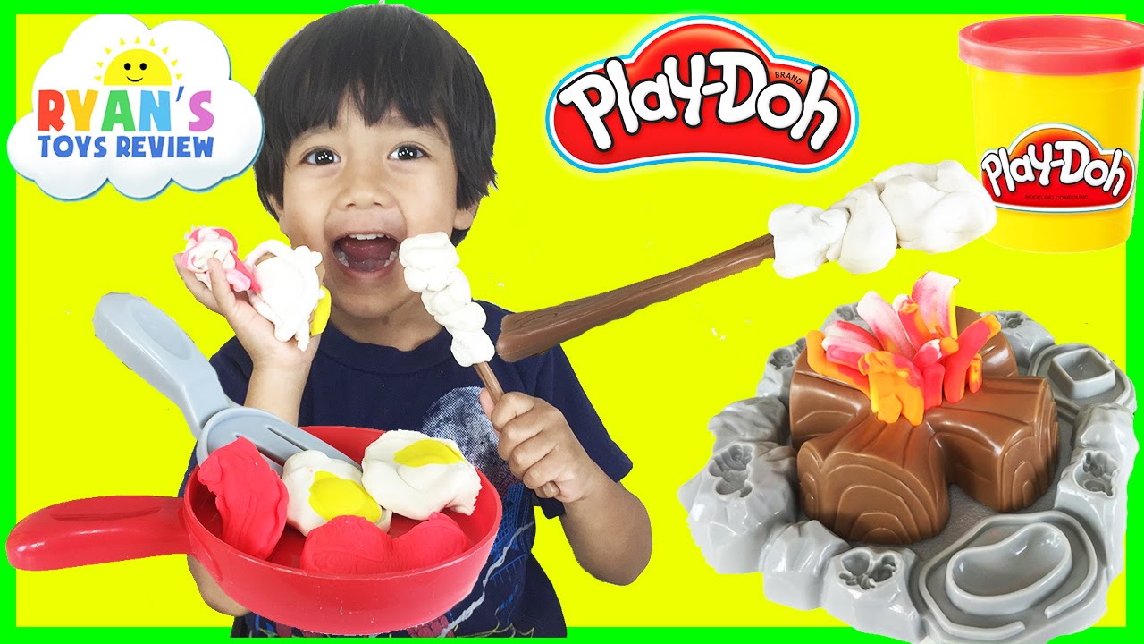 Play Doh Campfire Picnic Playset Fun Playdough toys for kids Ryan ToysReview