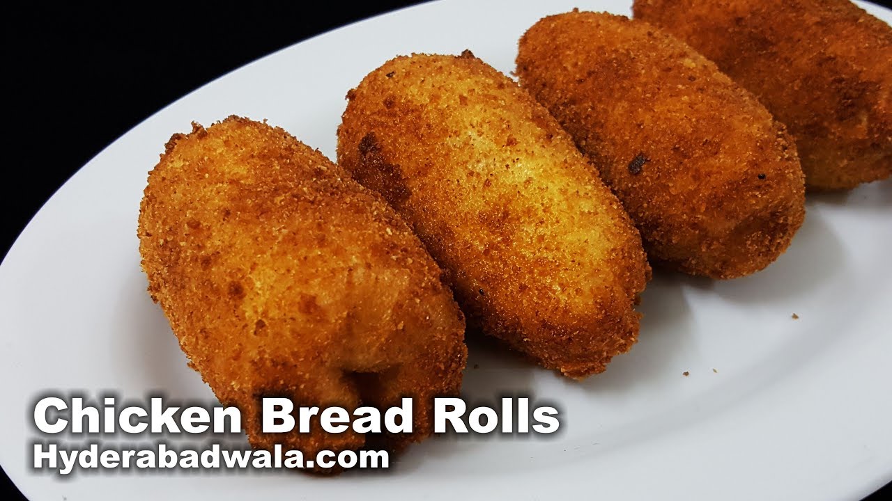 Chicken Bread Rolls Recipe Video - Chicken Double Roti Rolls - Easy, Quick & Simple Snack