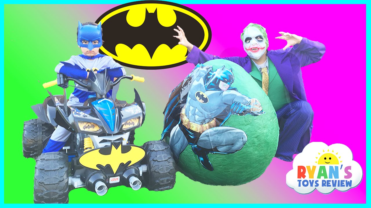 SUPER GIANT BATMAN SURPRISE EGG TOYS OPENING Batman v Joker Dc Superheroes Imaginext Toys Kids Video