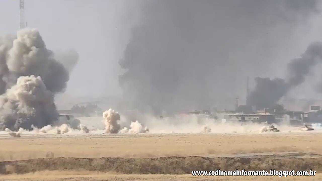 Crazy footage of ISIS suicide car bomb hits Iraqi tank near Mosul