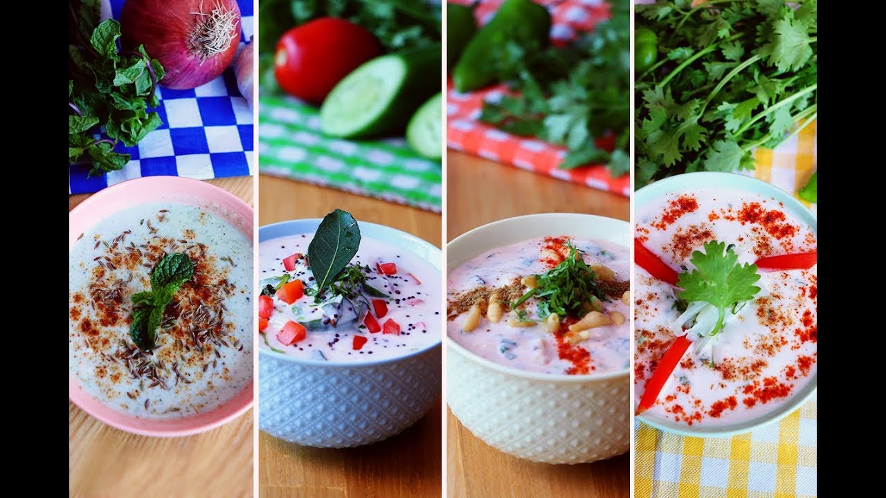 Raita 4 Ways Recipes - SooperChef