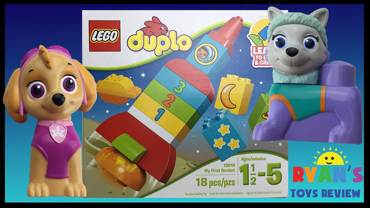 LEGO DUPLO My First Rocket Learn to count numbers with Paw Patrol Skye Everest Egg Surprise Toys