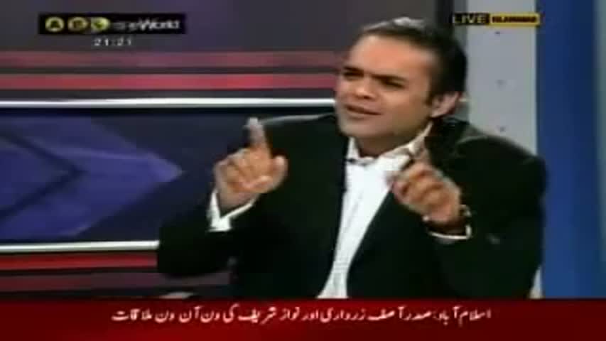 Angry Sheikh Rasheed on ARY One TV with Kashif Abbasi