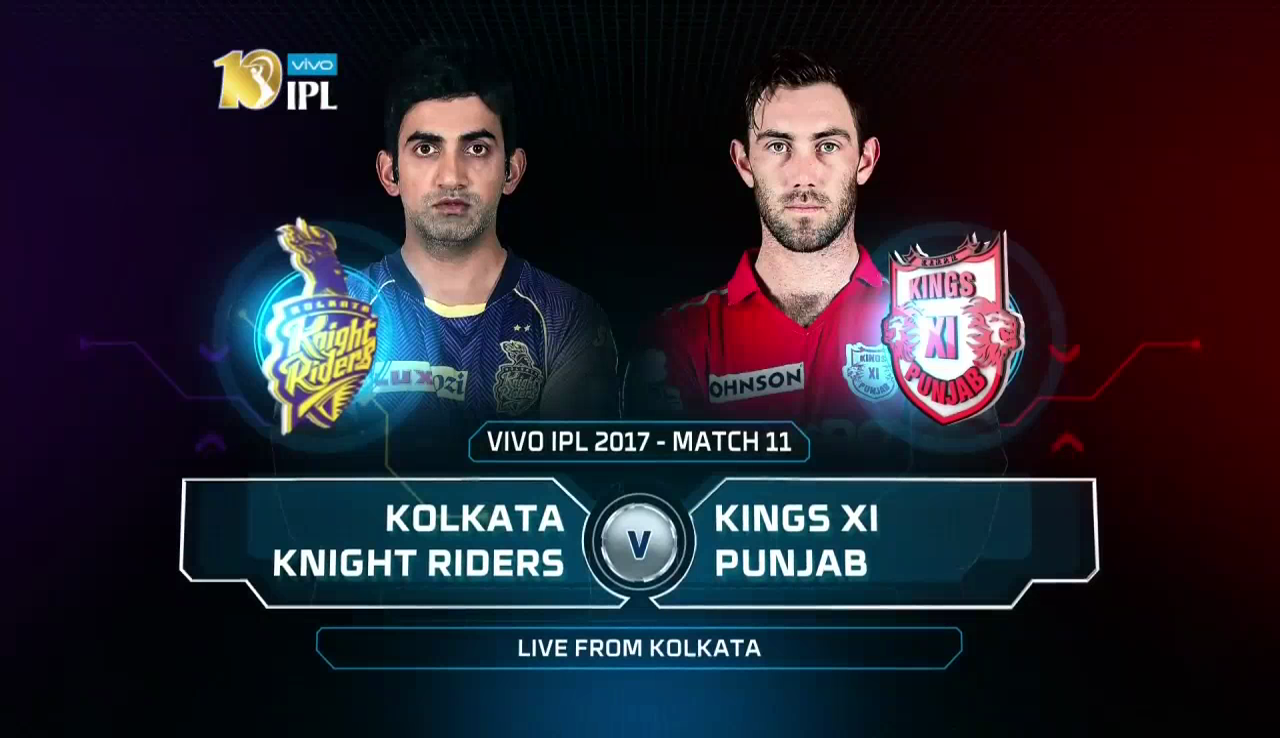 IPL 2017 11th Match KKR vs KXIP Highlights