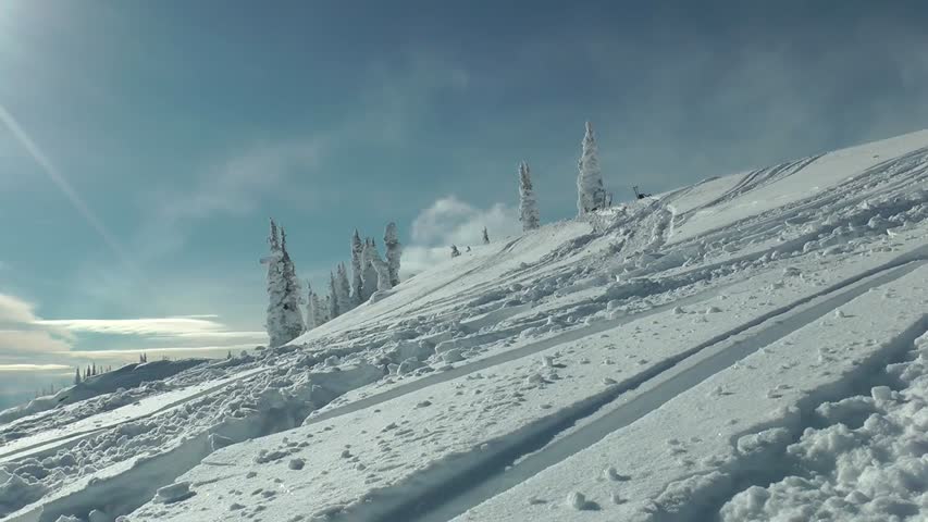 Big crash!! overshoot on snowmobile