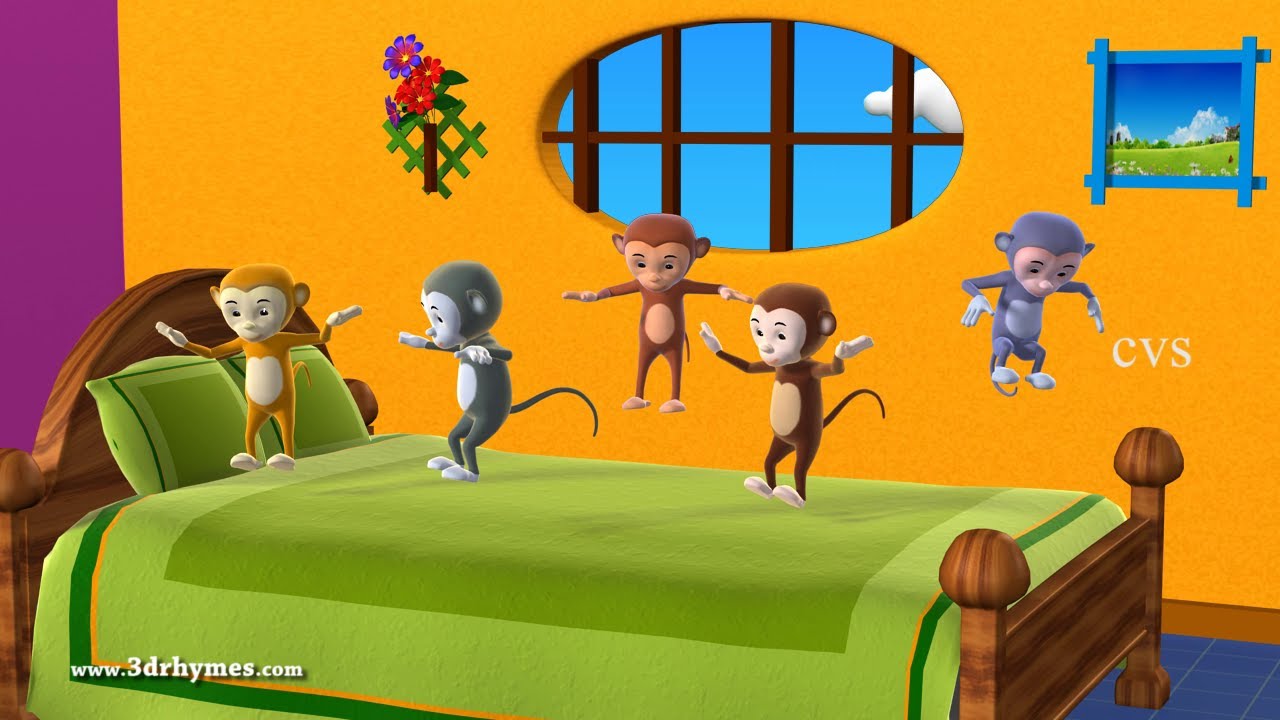 Five Little Monkeys Jumping on the bed 