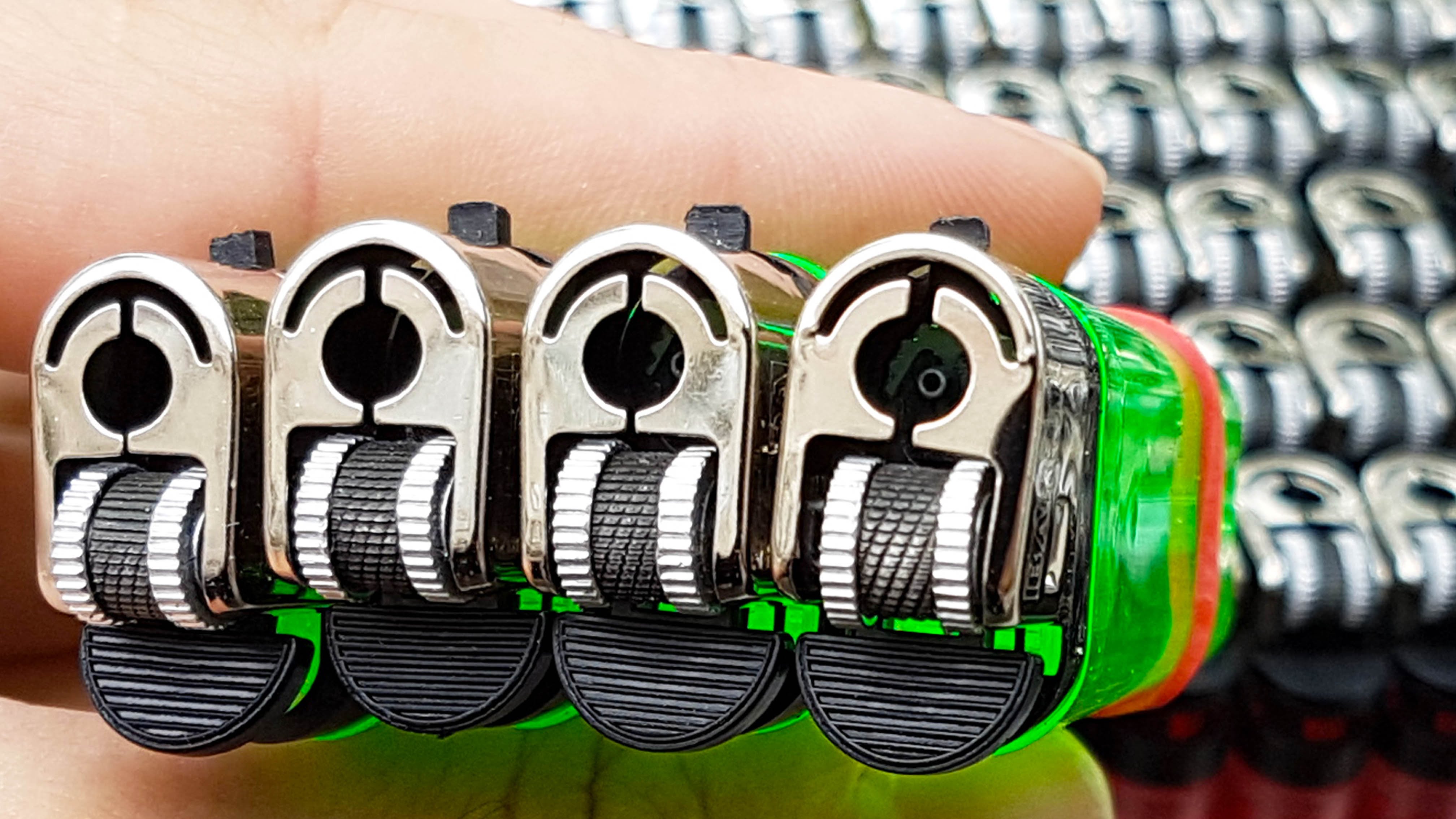 What happens if you throw 500 cigarette lighters into the fire