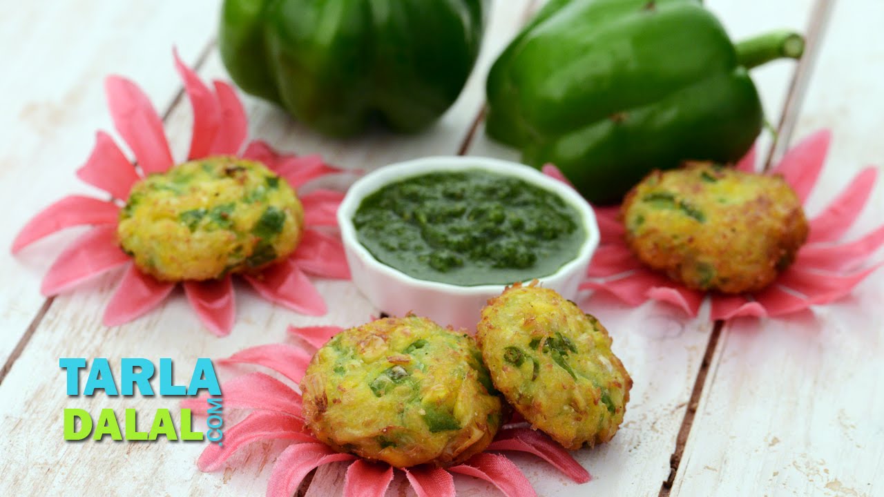 Corn and Capsicum Tikki by Tarla Dalal