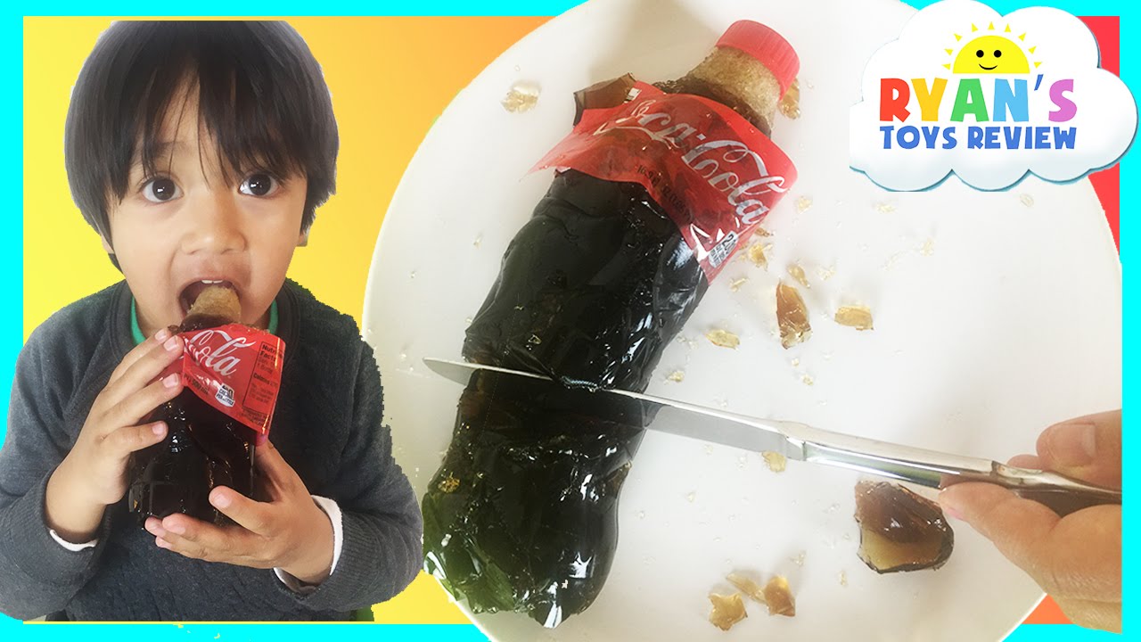 How to Make GIANT Gummy Coca Cola Bottle CHALLENGE DIY Jelly Dessert Disney Cars Toy Ryan ToysRewiew