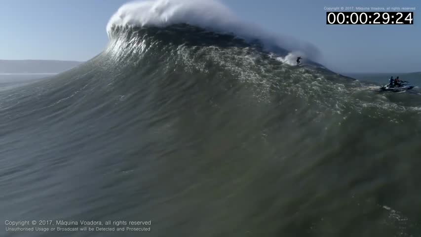 The One That Got Away  Nazare Drone Big Wave