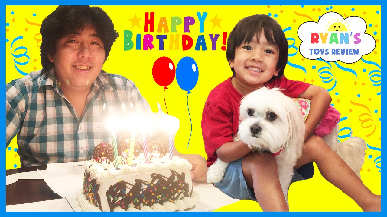 EVERYDAY WITH RYAN TOYSREVIEW - Daddy's Birthday , Lights Went Out & Playtime with Ella the Dog