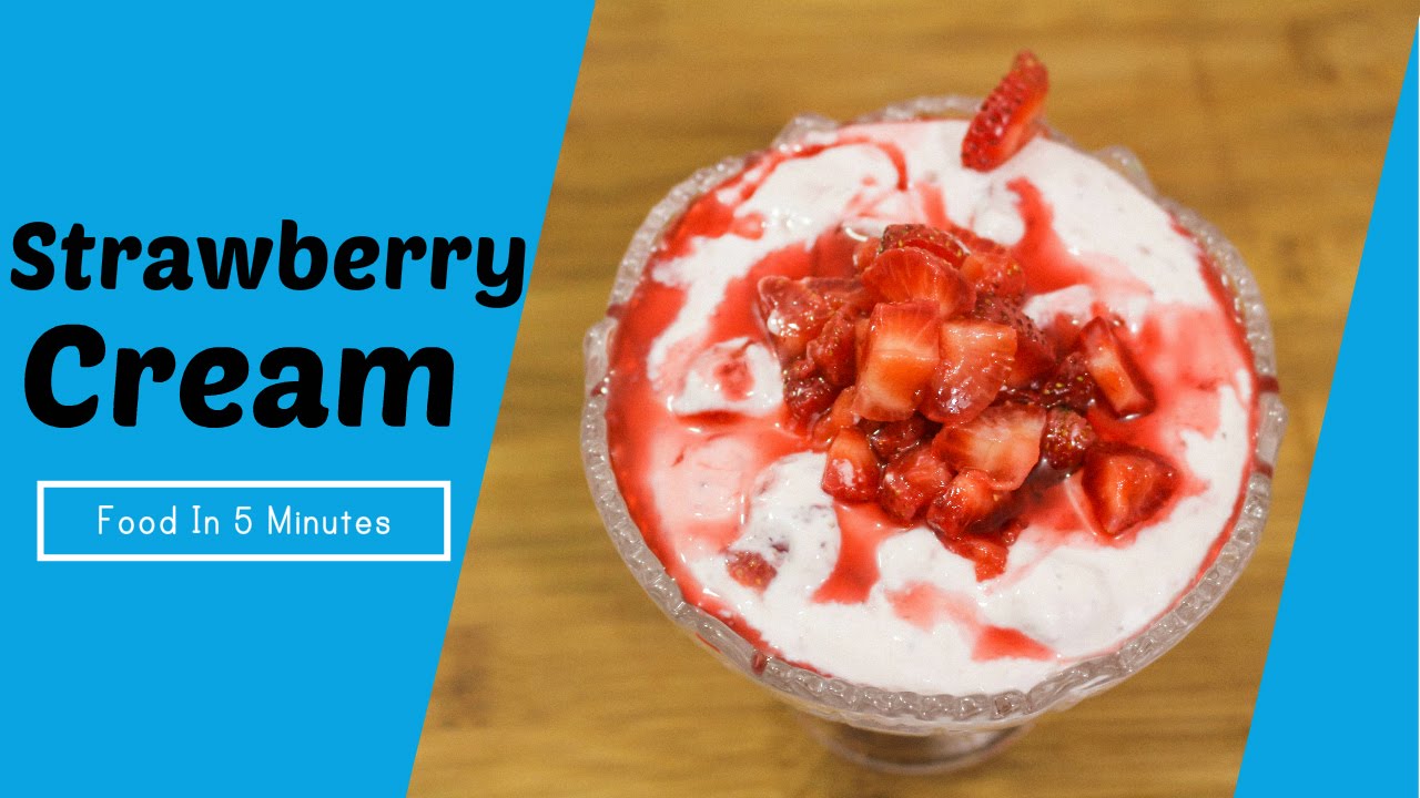 Strawberry Dessert  | Strawberry Cream Recipe - Sweet dish