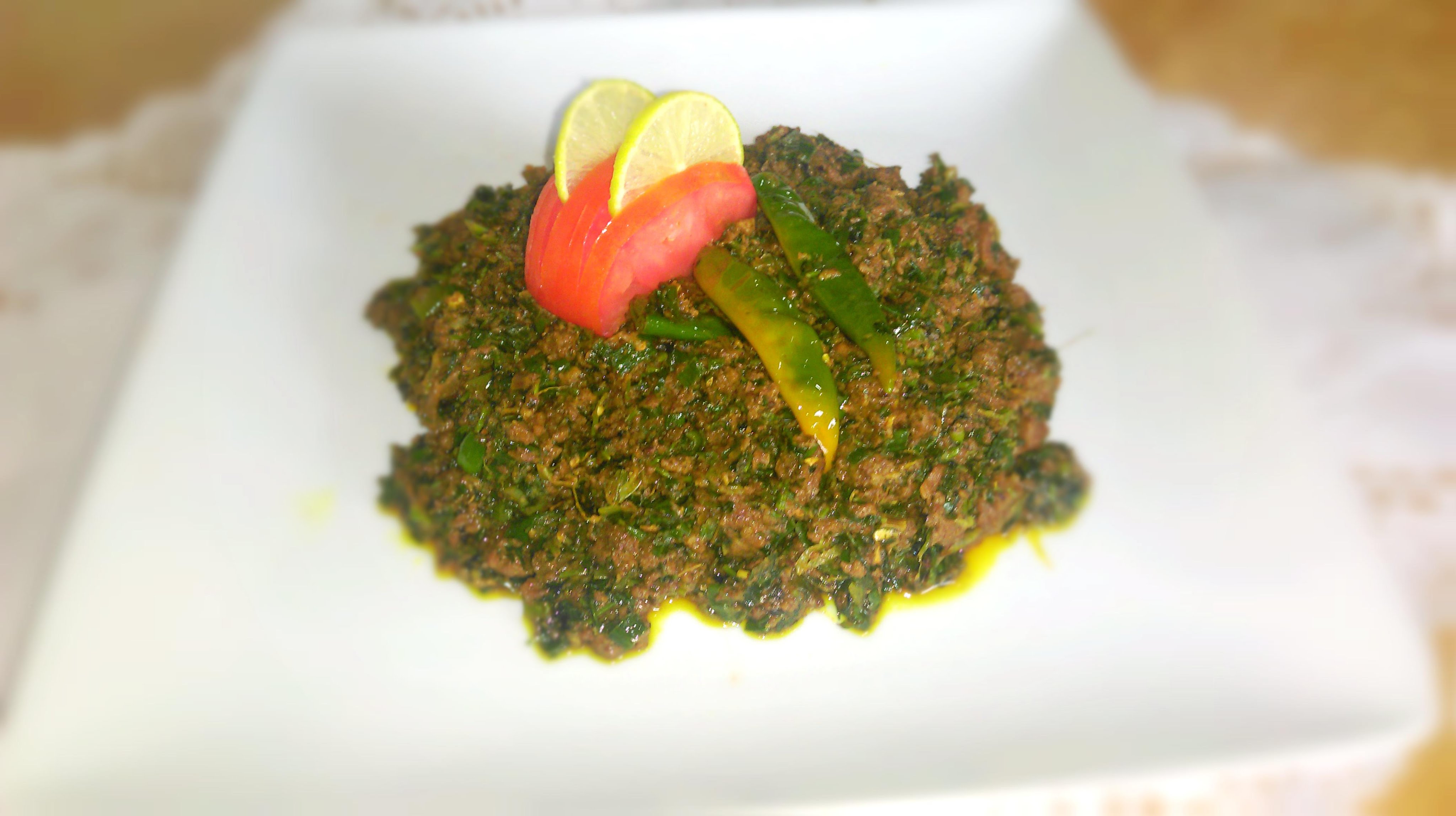 Hara Masala kay Qeema - Farah's Cooking Diary