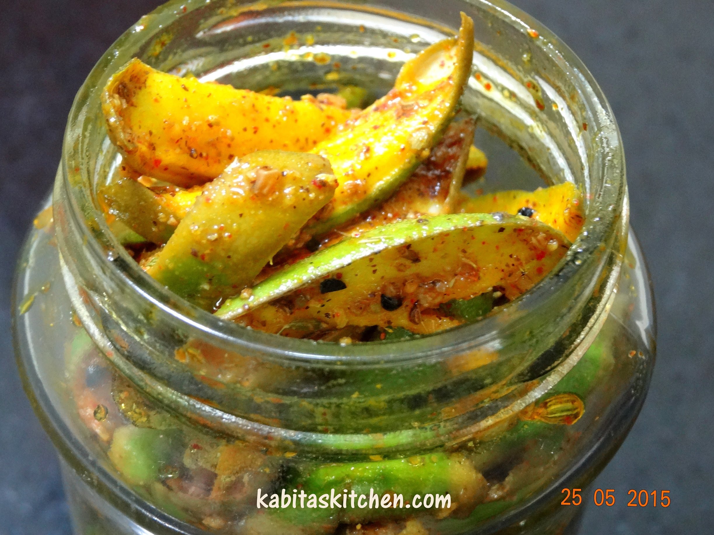 Traditional Raw Mango pickle-Aam Ka Achar Recipe Step by Step-How to make Mango Pickle Easy Recipe