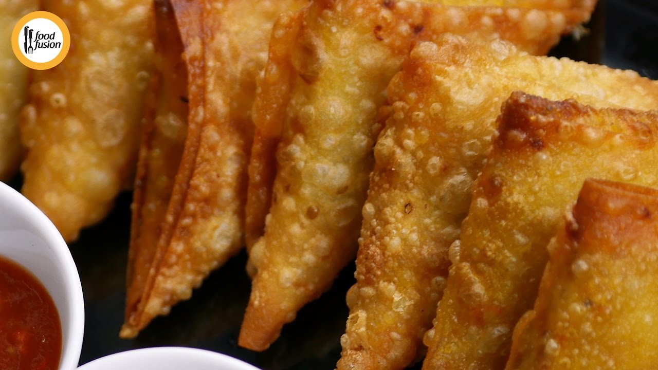 Chicken Vegi Cheese Samosas recipe by Food Fusion