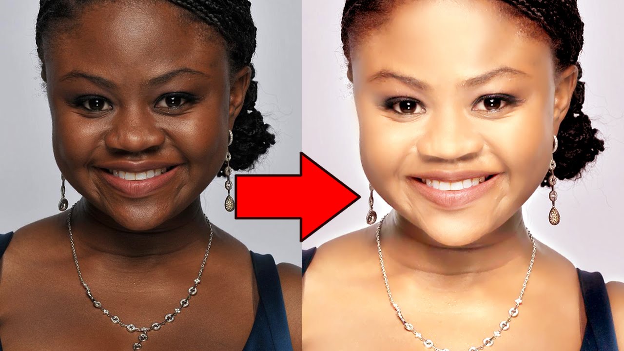 Black to Blond face in Adobe Photoshop