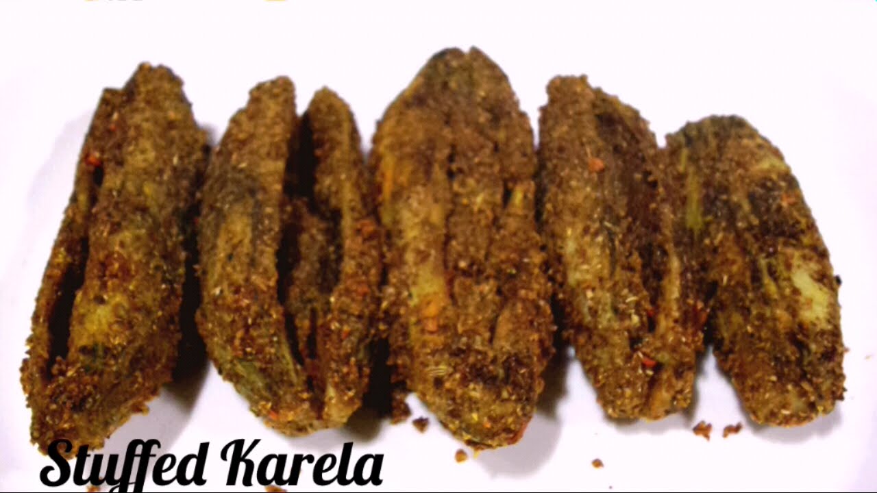 Stuffed Karela/Indian Stuffed Bitter Gourd.Vegan RECIPE #254