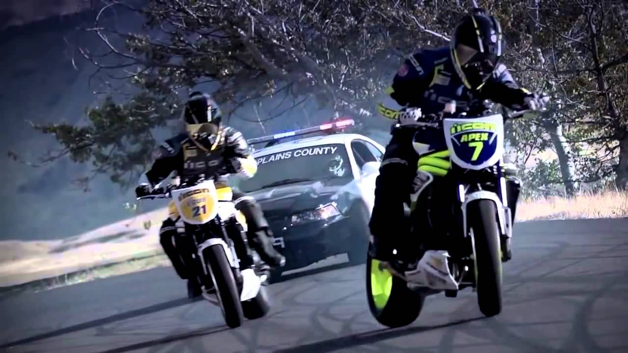 Ken Block DC Police chase bikes, incredible drifting 