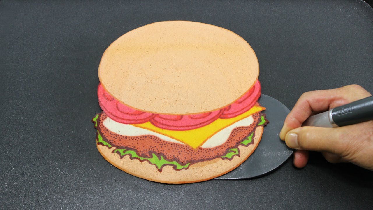 Hamburger Pancake - Most Oddly Satisfying Burger