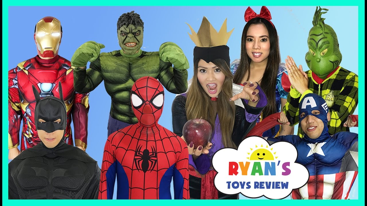 Surprise Toys for Kids SuperHero in real life Spiderman Avengers Disney Princess Thomas train