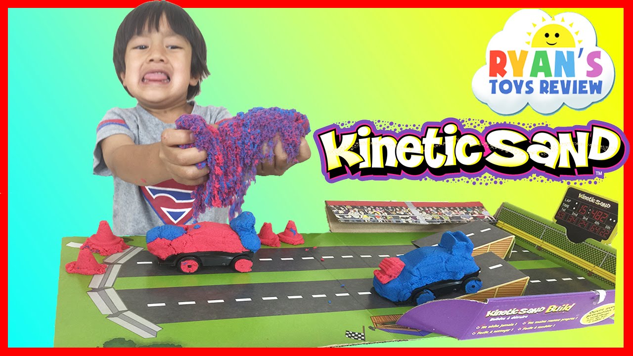 Kinetic Sand Build Crash 'Em Cars Play Set Toys For Kids Ryan ToysReview