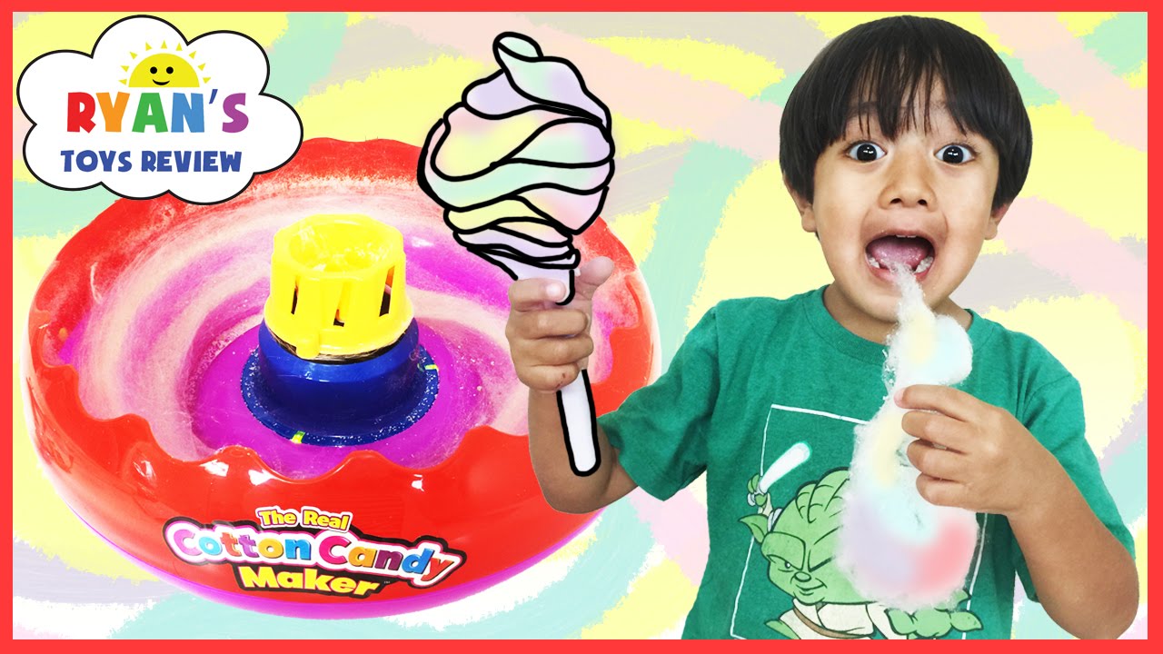 The Real Cotton Candy Maker with Lite Up wand toy for kids Ryan ToysReview