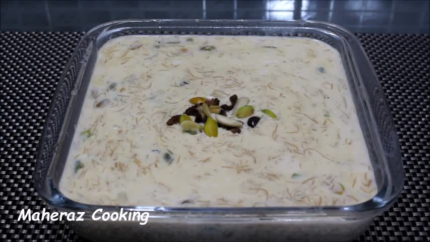 SHEERKHURMA  (vermicelli and nuts cooked in milk )