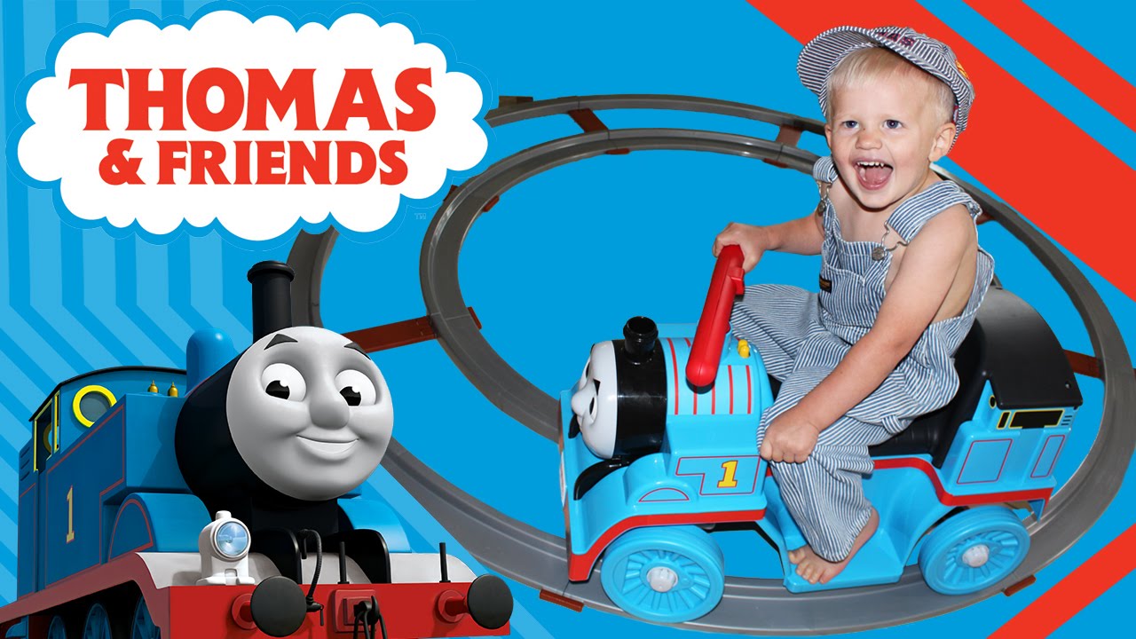 Thomas Train Power Wheels Ride-On Playtime Fun with Michael Fisher Price Round Track