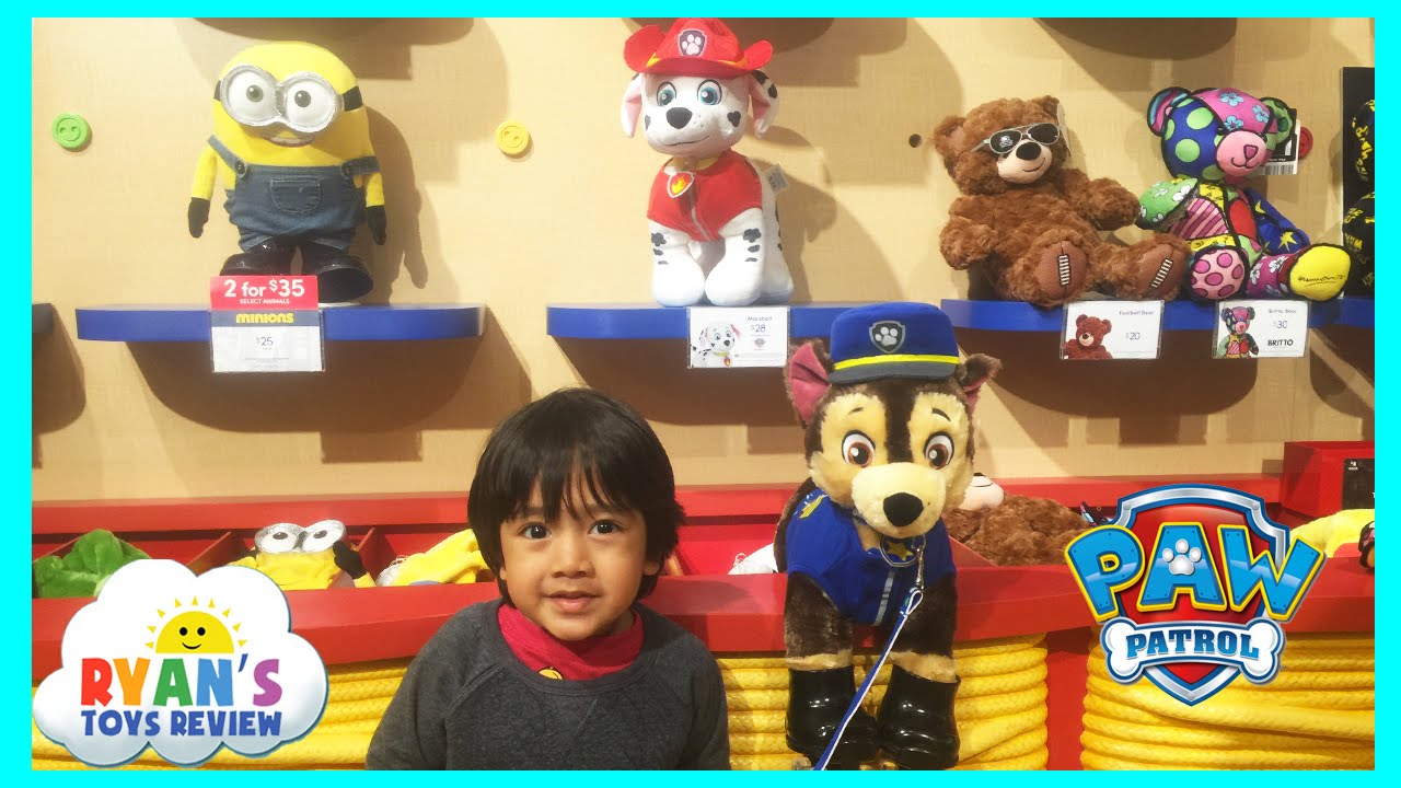 Paw Patrol Toys Build A Bear Workshop Chase Family Fun trip Toys for kids Ryan ToysReview