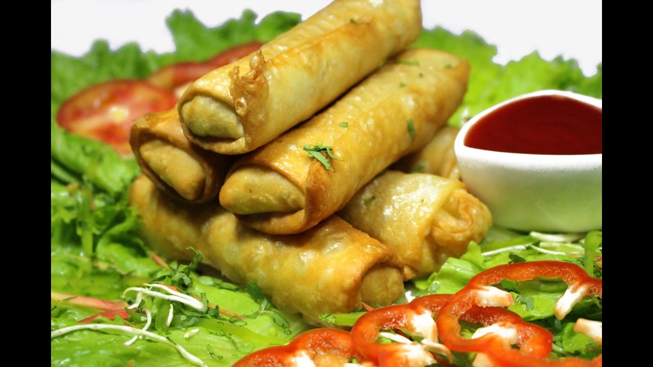 Chicken Spring Rolls Recipe in Urdu - How to make Chicken Spring Rolls at home - SooperChef