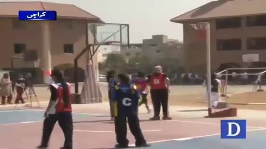 Girls push-ups in netball tournament