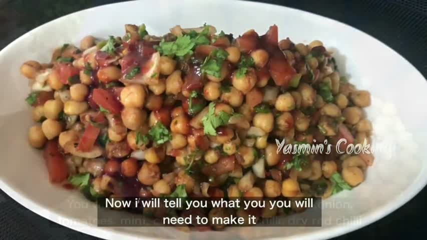Cooked Channa Chaat with Meethi Chutney (iftar recipe)