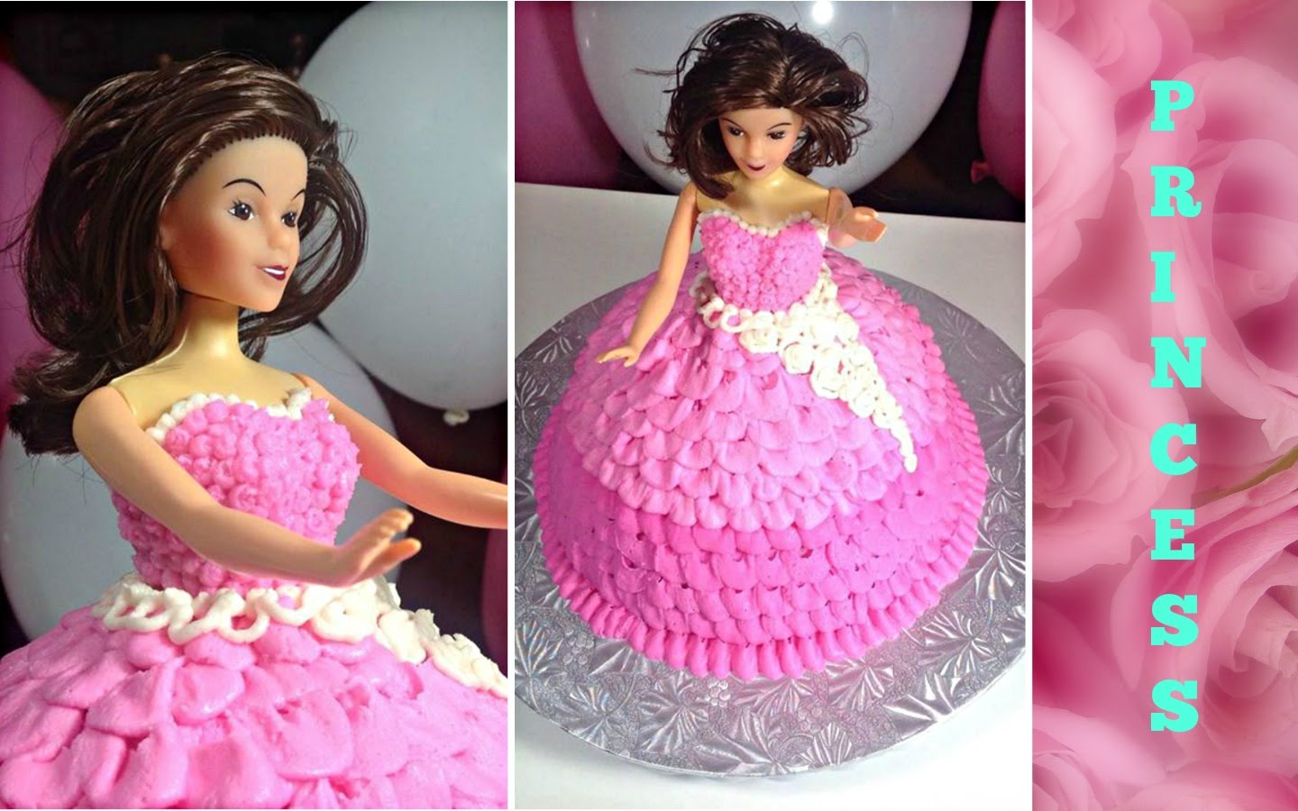 Birthday Cake Ideas How to make a princess doll Birthday Cake Tutorial by (HUMA IN THE KITCHEN)