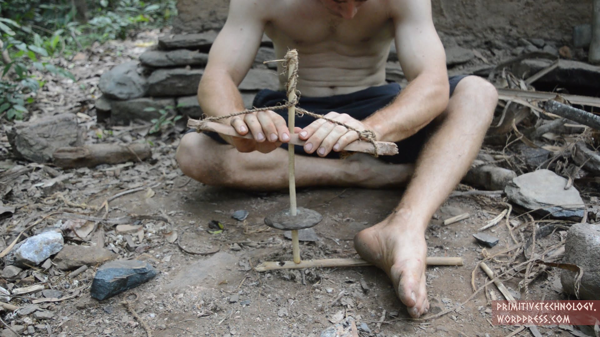 Primitive Technology: Cord drill and Pump drill