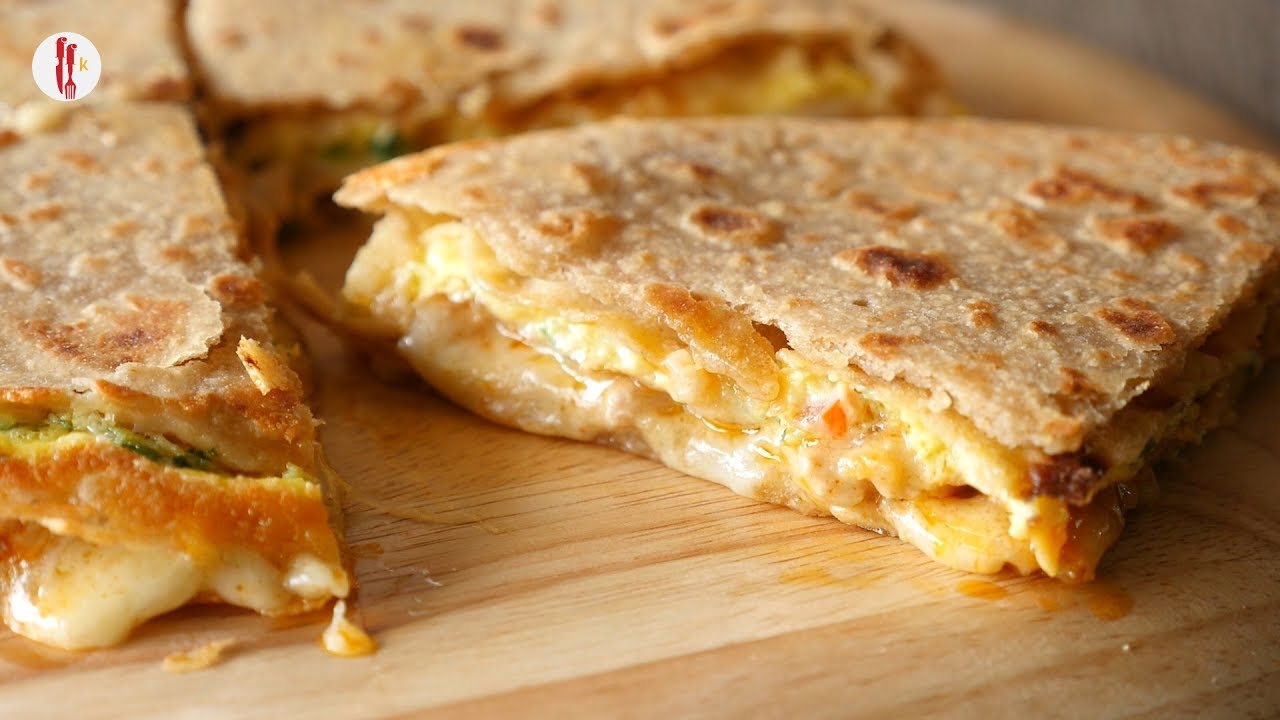 Chicken & Cheese Quesadillas with flat bread recipe by Food Fusion Kids