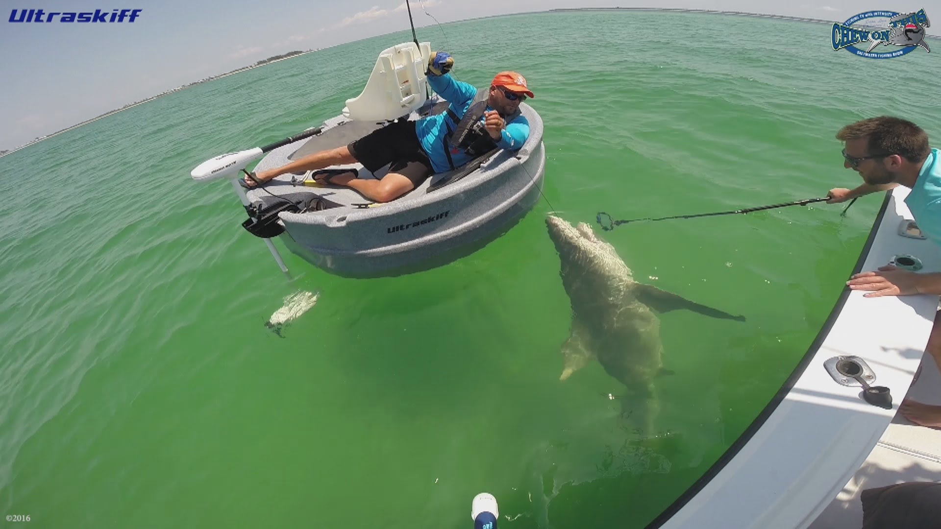 Fishing Huge Shark from an Ultra Skiff