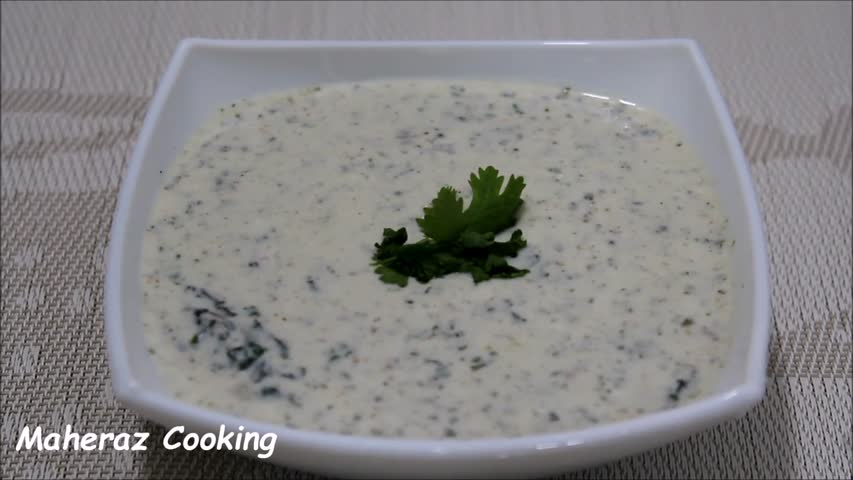 Podina  ( Mint ) Raita  (How to make Mint Dip )