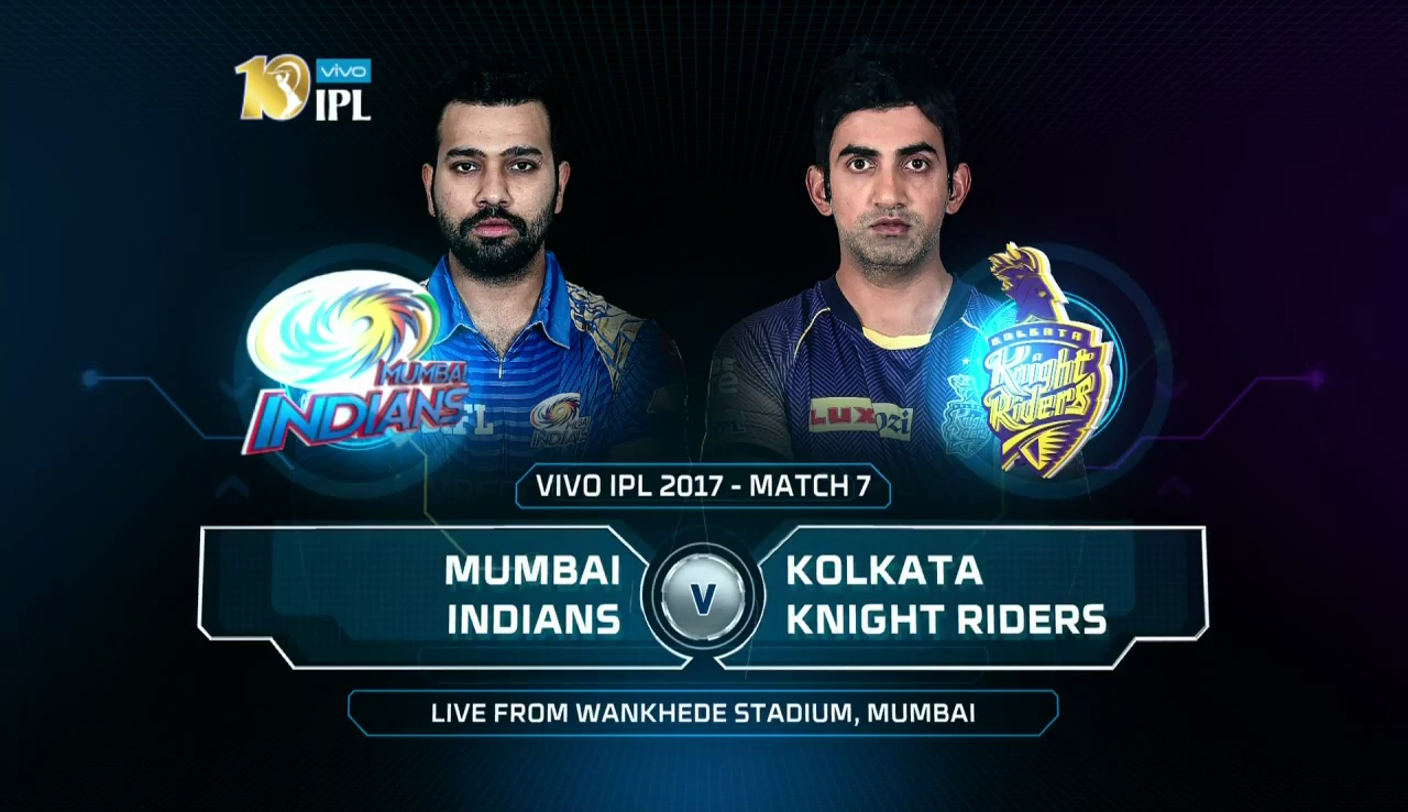 IPL 2017 7th Match MI vs KKR Highlights