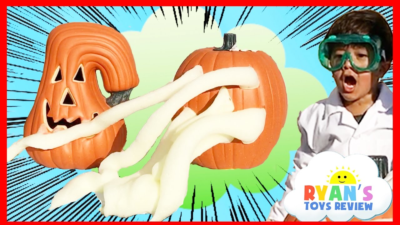 OOZING PUMPKIN Halloween Fun and Easy Science Experiments For Kids to do at Home Elephant Toothpaste