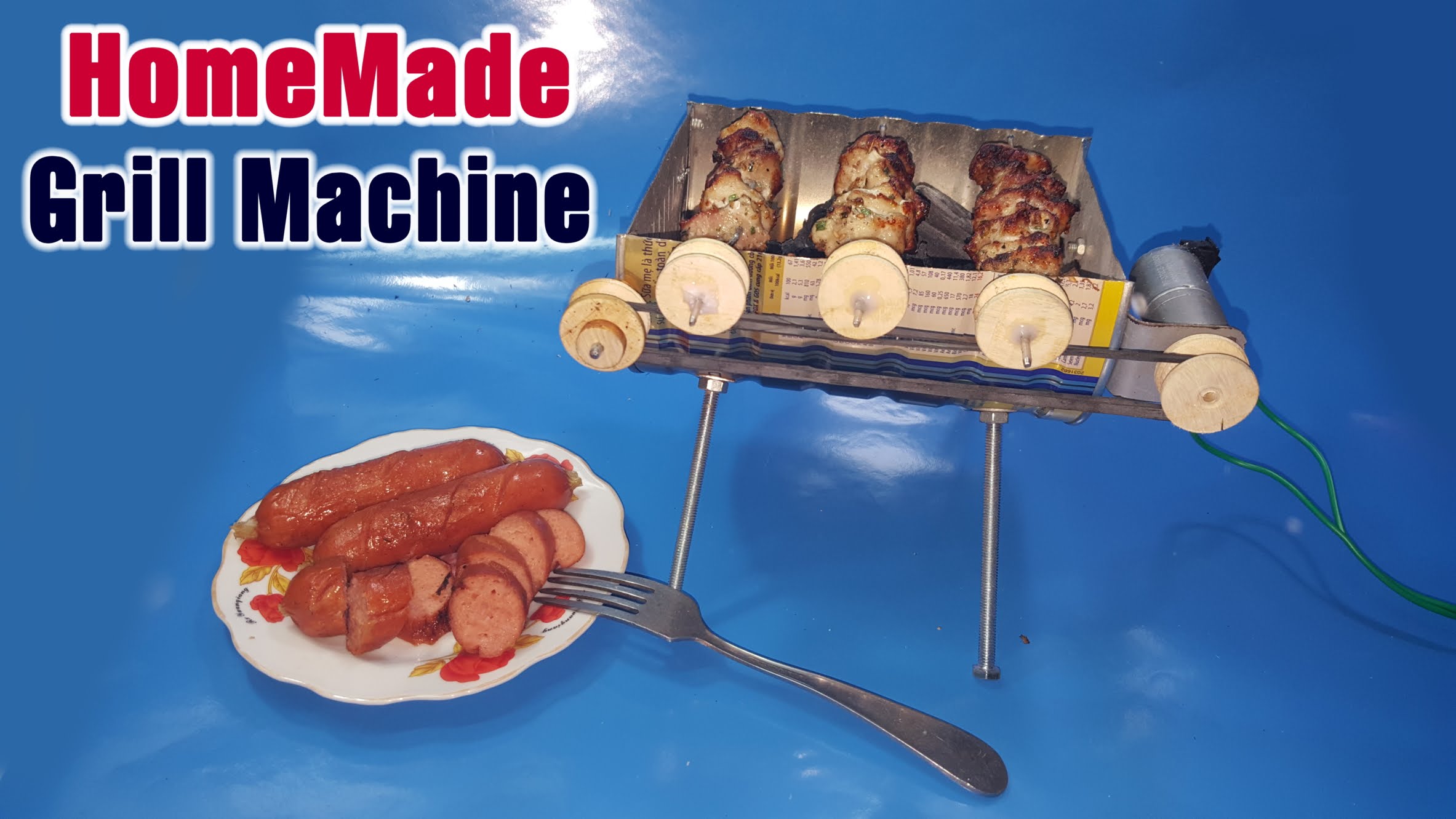 HomeMade Sausage Grill Machine | DIY BBQ grill At Home