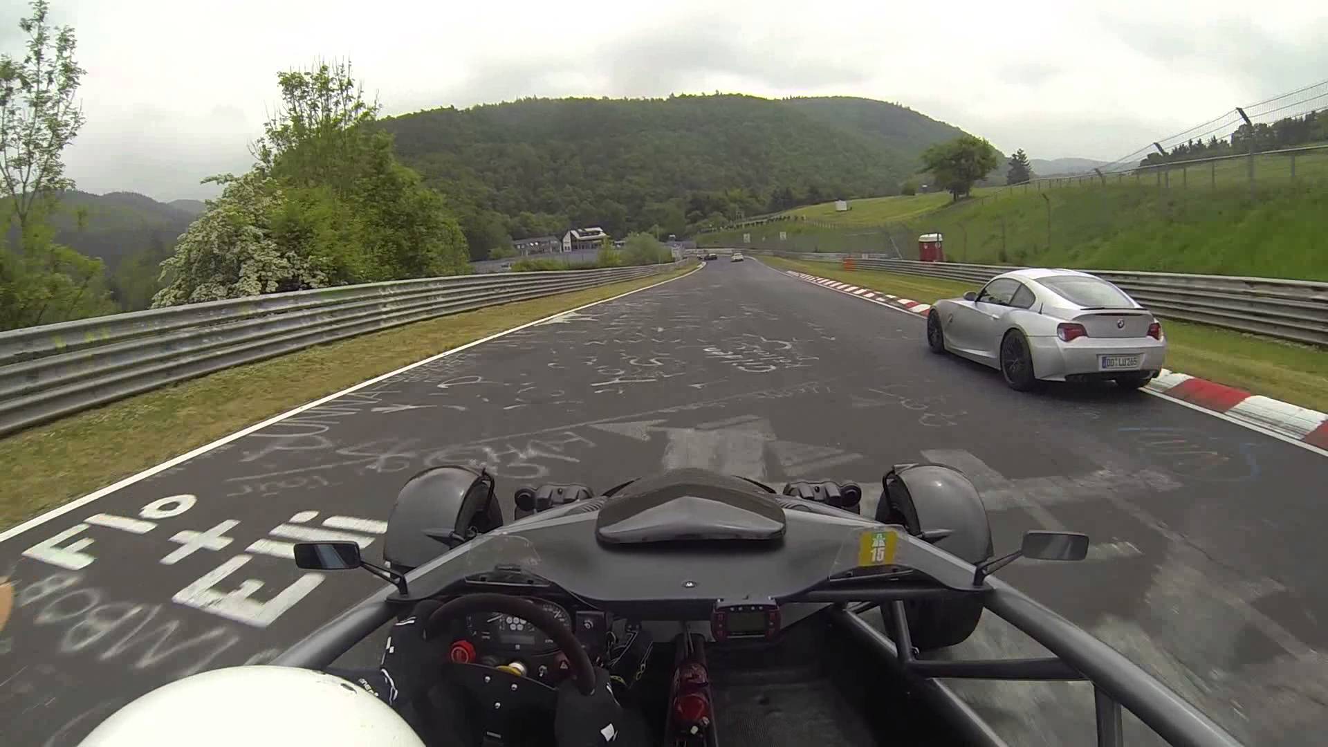 Ariel atom on Nurburgring VS Corvette Z06 600HP