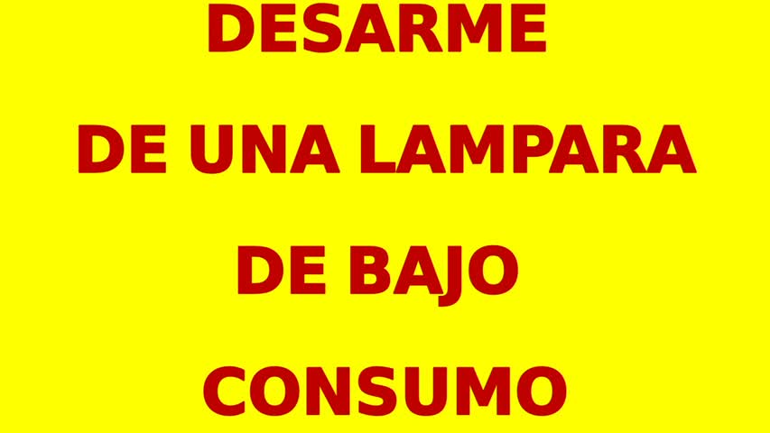 ELECTRICIDAD.RECICLADO LÁMPARA DE BAJO CONSUMO