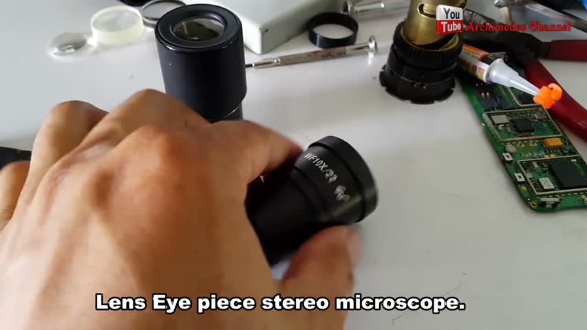 DIY 4k video Smartphone Super macro Reviews. Lens Eyepiece stereo microscope.