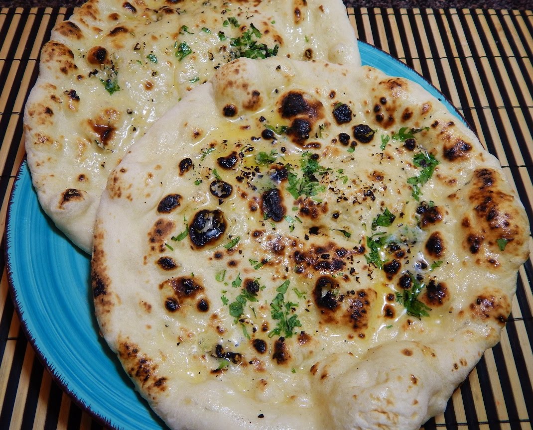 Garlic Naan- without tandoor