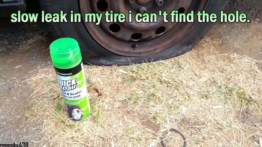 roadside flat tire easy fix on the spot - Quick Spair Inflator Sealer 