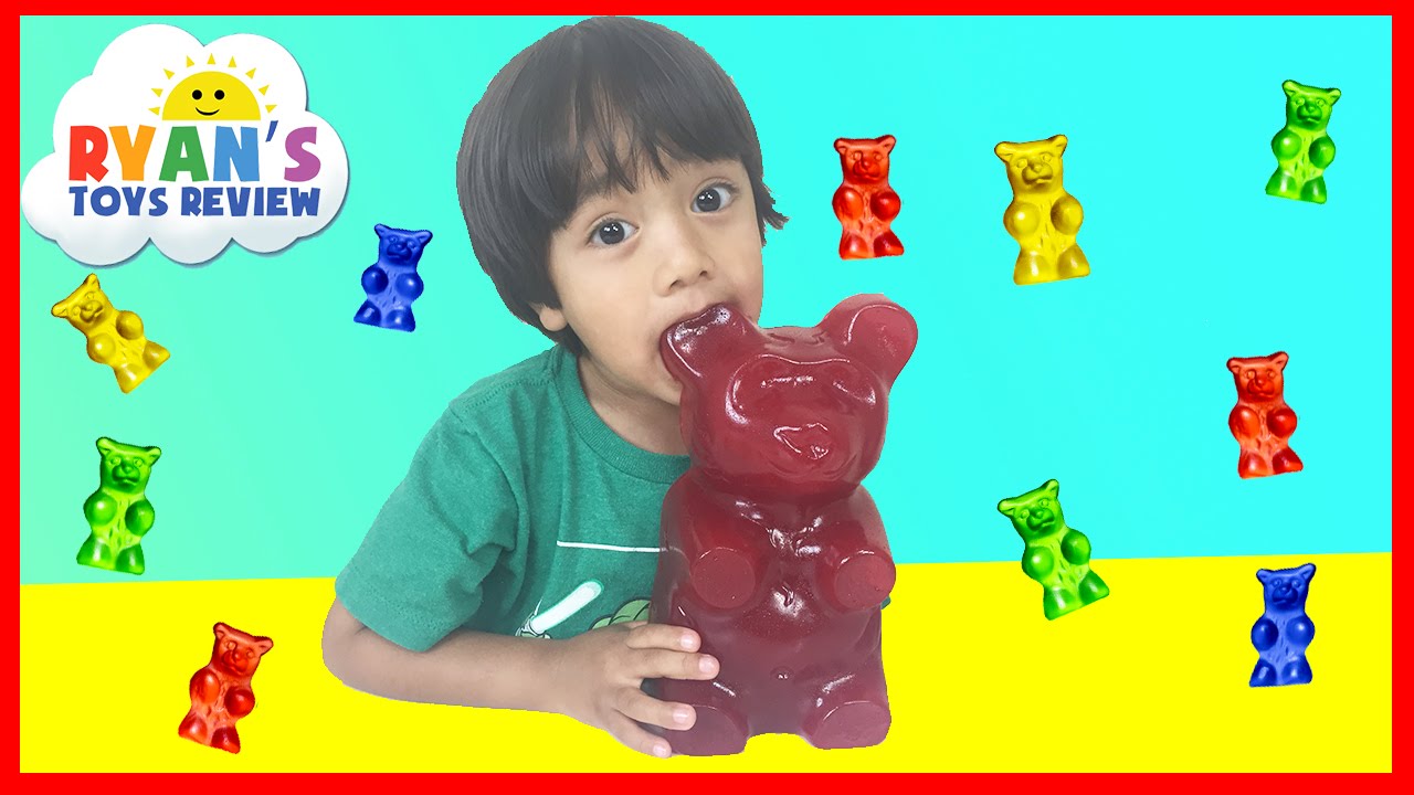 World's Largest Gummy Bear Challenge Ryan ToysReview