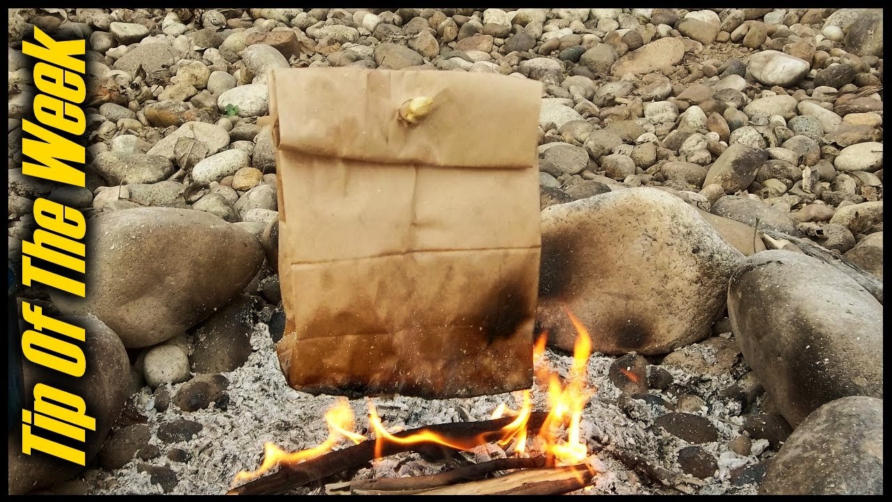 Cooking Bacon & Eggs In A Paper Bag -