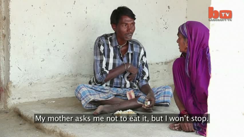 Man Addicted To Eating Bricks, Mud and Gravel